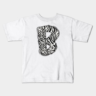 Zebra Letter B Kids T-Shirt